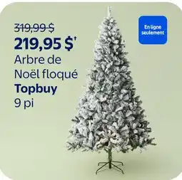Walmart Arbre de Noël floqué Topbuy 9 pi offer