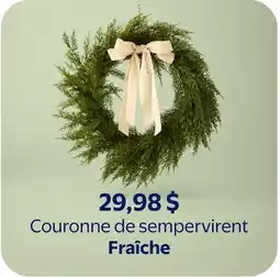 Walmart Couronne de sempervirent Fraîche offer