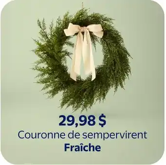 Walmart Couronne de sempervirent Fraîche offer