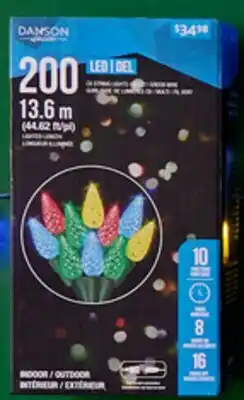 Walmart Jeu de 200 lumières C6 Danson Decor offer