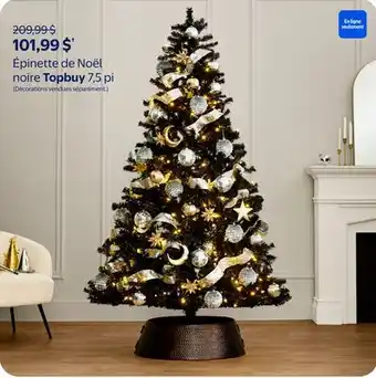 Walmart Épinette de Noël noire Topbuy 7,5 pi offer