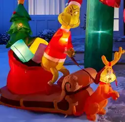 Walmart Traîneau gonflable décoratif avec Le Grincheux et Max 6,5 pi offer