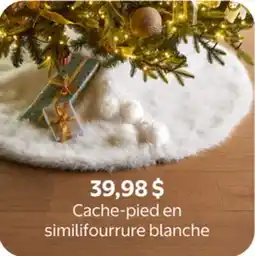 Walmart Cache-pied en similifourrure blanche offer