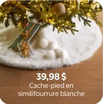 Walmart Cache-pied en similifourrure blanche offer