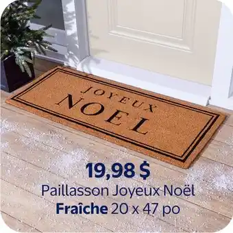 Walmart Paillasson Joyeux Noël! Fraîche 20 x 47 po offer
