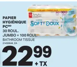 L'Intermarché PAPIER HYGIÉNIQUE, 30 ROUL. JUMBO = 100 ROUL. | BATHROOM TISSUE offer