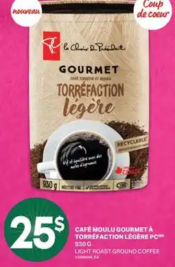 L'Intermarché CAFÉ MOULU GOURMET À TORRÉFACTION LÉGÈRE | LIGHT ROAST GROUND COFFEE, 930 G offer