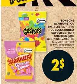 L'Intermarché BONBONS OU 130 - 164 G OU COLLATIONS À SAVEUR DE FRUIT 120 G | GUMMIES OR FRUIT FLAVOURED SNACKS offer