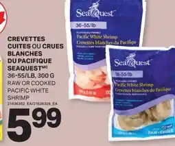 L'Intermarché CREVETTES CRUES OU CRUES BLANCHES DU PACIFIQUE / RAW OR COOKED PACIFIC WHITE SHRIMP, 36-55/LB, 300 G offer
