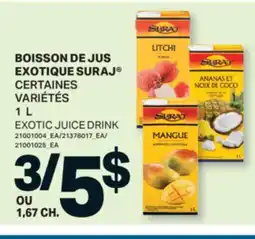 L'Intermarché BOISSON DE JUS EXOTIQUE / EXOTIC JUICE DRINK, 1 L offer