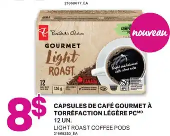 L'Intermarché CAPSULES DE CAFÉ GOURMET À TORRÉFACTION LÉGÈRE | LIGHT ROAST COFFEE PODS, 12 UN offer