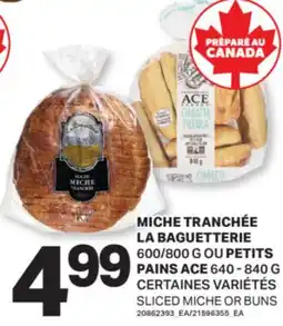 L'Intermarché MICHE TRANCHÉE, 600/800G OU PETITS PAINS, 640-840G | SLICED MICHE OR BUNS offer