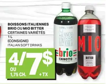 L'Intermarché BOISSONS ITALIENNES | ITALIAN SOFT DRINKS, 1 L offer
