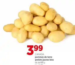 Avril CANADA pommes de terre grelots jaunes bios offer