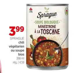 Avril Chili végétarien ou soupe bios offer