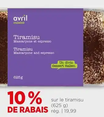 Avril Tiramisu offer