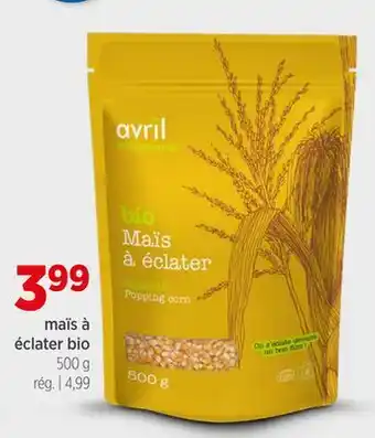Avril maïs à éclater bio offer