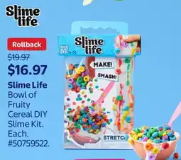 Walmart Slime Life Bowl of Fruity Cereal DIY slime kit offer