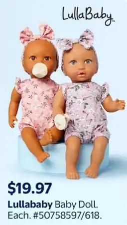 Walmart Lullababy Baby Doll offer