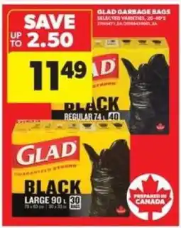 Real Canadian Superstore GLAD GARBAGE BAGS offer