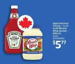 Walmart Heinz Ketchup or Kraft Miracle Whip offer