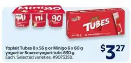 Walmart Yoplait Tubes or Minigo or Source yogurt offer