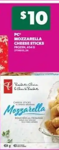Real Canadian Superstore PC Mozzarella Cheese Sticks offer