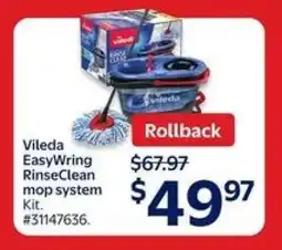 Walmart Vileda EasyWring RinseClean mop system Kit offer
