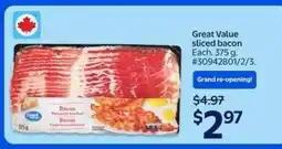 Walmart Great Value Sliced Bacon offer
