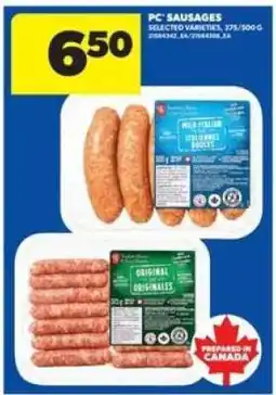 Real Canadian Superstore PC Sausages offer