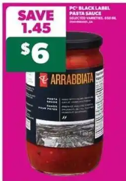 Real Canadian Superstore PC Black Label Pasta Sauce offer