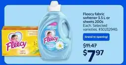 Walmart Fleecy Fabric Softener 3.5 L or Sheets 200s offer