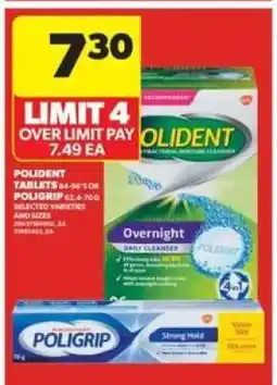 Real Canadian Superstore Polident Tablets or Poligrip offer