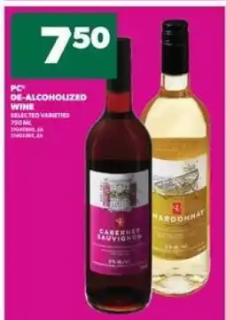 Real Canadian Superstore PC DE-ALCOHOLIZED WINE offer