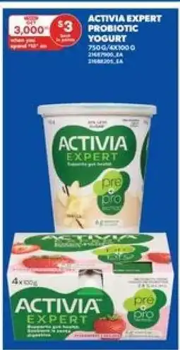 Real Canadian Superstore ACTIVIA EXPERT PROBIOTIC YOGURT offer