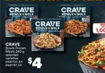 Real Canadian Superstore CRAVE Bowls Frozen Meals offer