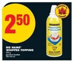 No Frills No Name Whipped Topping offer