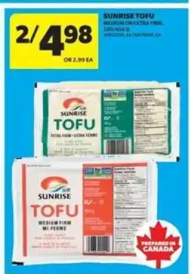 Real Canadian Superstore SUNRISE TOFU offer