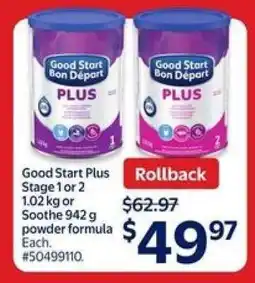 Walmart Good Start Plus Stage 1 or 2 offer