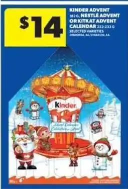Real Canadian Superstore Kinder Advent, Nestlé Advent or KitKat Advent Calendar offer