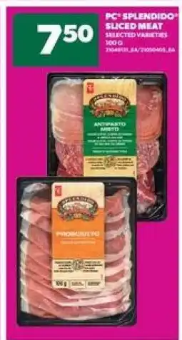 Real Canadian Superstore PC Splendido Sliced Meat offer
