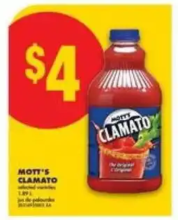No Frills Mott's Clamato offer