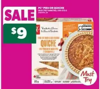 Real Canadian Superstore PC Pies or Quiche offer