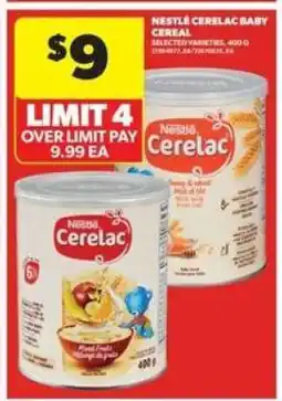 Real Canadian Superstore Nestlé Cerelac Baby Cereal offer