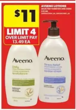 Real Canadian Superstore AVEENO LOTIONS offer