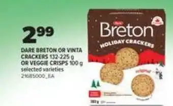 Real Canadian Superstore Dare Breton or Vinta Crackers offer