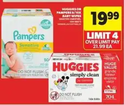 Real Canadian Superstore Huggies or Pampers 9/10x Baby Wipes offer