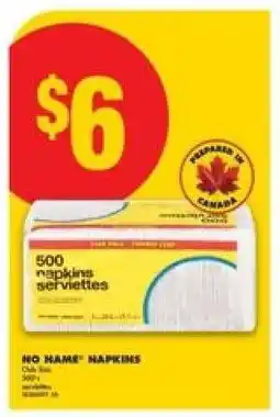 No Frills No Name Napkins offer