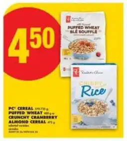 No Frills PC CEREAL offer