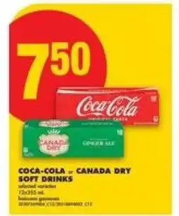 No Frills COCA-COLA or CANADA DRY SOFT DRINKS offer